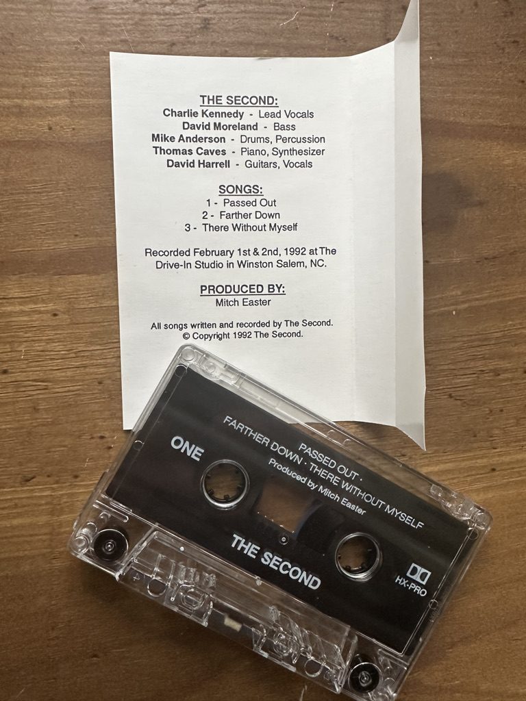 The 2nd cassette and its insert, produced by Mitch Easter.