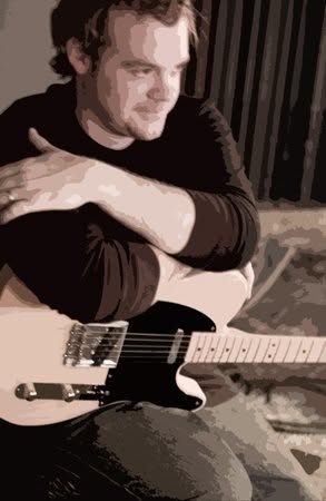 Dave with a Telecaster in the studio.