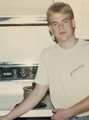 Dave at sixteen in a Sasquatch T-shirt.